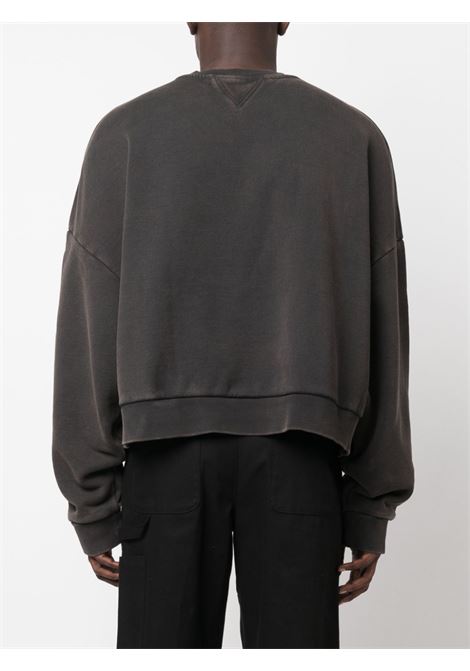 Black faded-effect drop-shoulder sweatshirt - ENTIRE STUDIOS -  men ENTIRE STUDIOS | ES2126WB